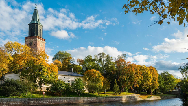 Aura River with autum colours