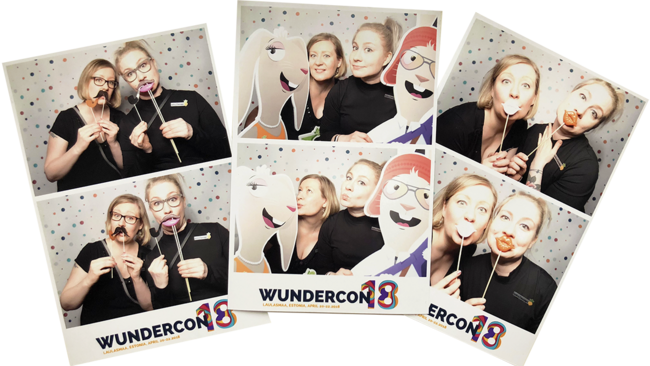 Polaroid pictures of Päivi Meriläinen and Eveliina Champagne