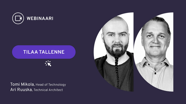 Janne Koponen and Ari Ruuska in the Drupal webinar cover.